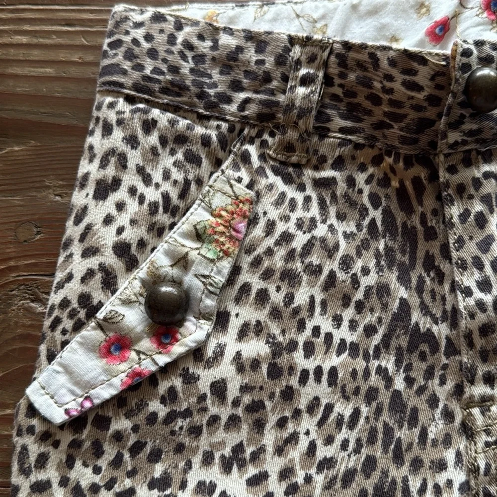 Children’s place stretch Leopard Straight Leg Pant Print size 6